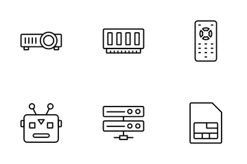 Electrónica y dispositivos vol 2 Paquete de Iconos