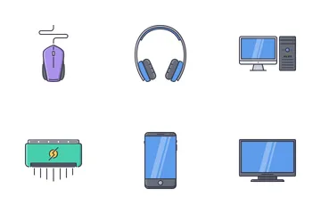 Electronics Filled Outline Icon Pack