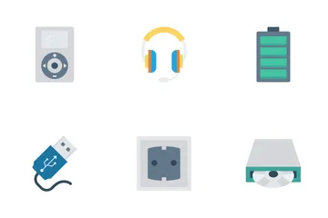 Electronics Flat Icons Icon Pack