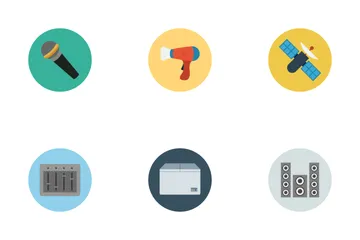 Icônes plates électroniques Icon Pack