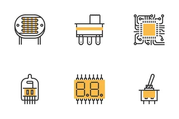 Elektrische Komponenten Symbolpack