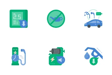 Elektrisches Fahrzeug Icon Pack