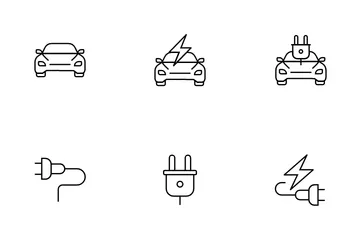 Elektrisches Fahrzeug Symbolpack