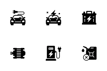 Elektrisches Fahrzeug Symbolpack