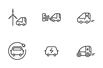 Elektrisches Fahrzeug Symbolpack