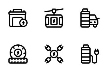 Elektrisches Fahrzeug Symbolpack