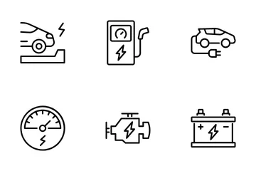 Elektrisches Fahrzeug Symbolpack