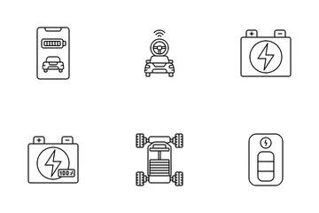 Elektrisches Fahrzeug Symbolpack