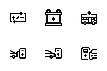 Elektrisches Fahrzeug Symbolpack