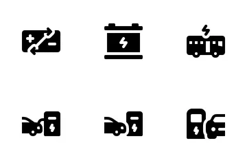 Elektrisches Fahrzeug Symbolpack