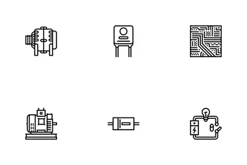 Arbeit als Elektroingenieur in der Industrie Symbolpack