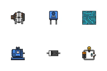 Arbeit als Elektroingenieur in der Industrie Symbolpack