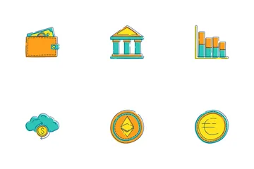 Élément d'économie d'argent Icon Pack