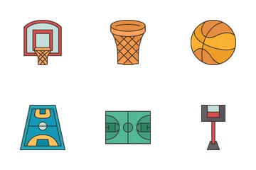 Elemento de baloncesto Paquete de Iconos