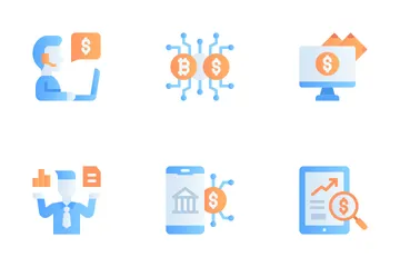Elemento de tecnología financiera Paquete de Iconos