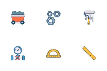 Elemento de herramienta de construcción Paquete de Iconos