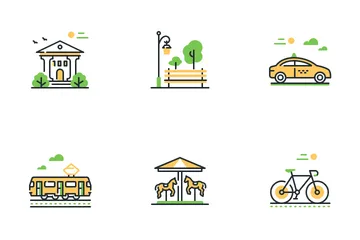 Elementos da cidade Icon Pack