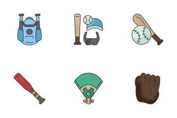 Elementos de béisbol Icon Pack