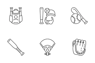 Elementos de béisbol Icon Pack