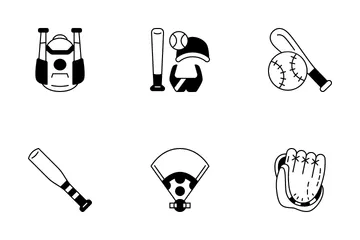 Elementos de béisbol Icon Pack