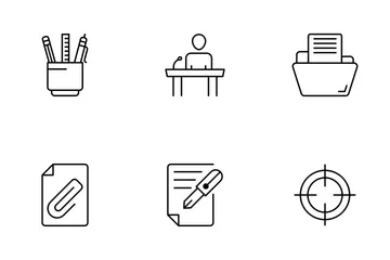 Elementos de escritório Pacote de Ícones