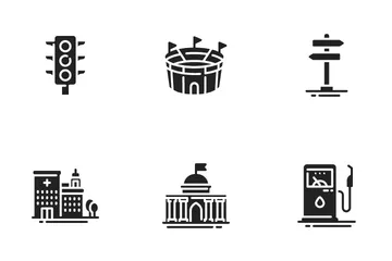 Elementos de la ciudad Icon Pack