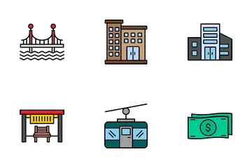 Elementos de la ciudad Icon Pack