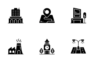 Elementos de la ciudad Icon Pack