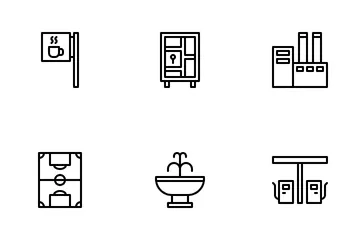 Elementos de la ciudad Paquete de Iconos