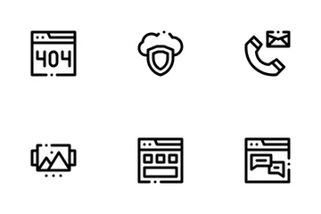 Elementos de sites Pacote de Ícones