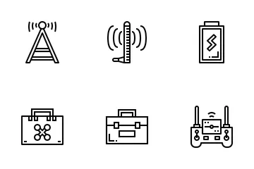 Elementos de drones Paquete de Iconos