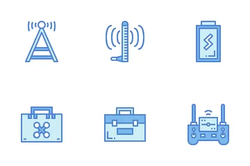 Elementos de drones Paquete de Iconos