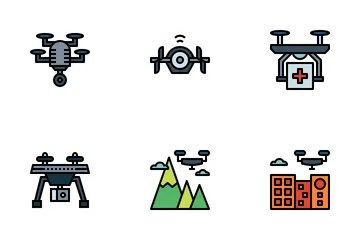 Elementos de drone Pacote de Ícones