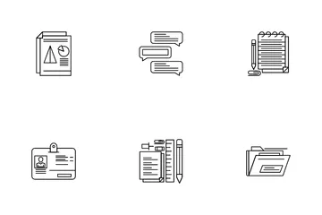 Conceptos básicos de oficina y excelencia operativa Paquete de Iconos