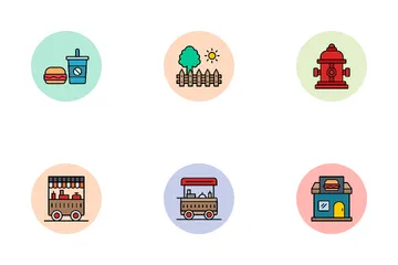 Éléments de la ville Icon Pack