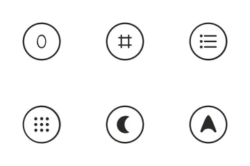 Éléments de l'interface utilisateur du téléphone mobile Icon Pack