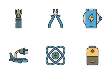 Eletricidade e energia Pacote de Ícones