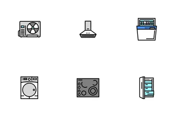 Eletrodomésticos Equipamentos Domésticos6 Pacote de Ícones