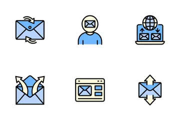 Email And Message Colored Icons Icon Pack