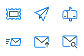 Email Colored Line Icon Pack