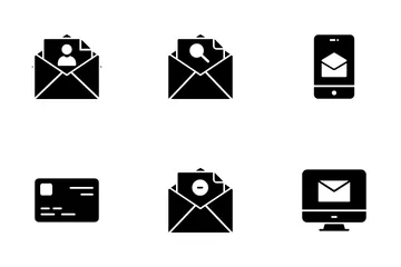 Emails Glyph VOL 1 Icon Pack