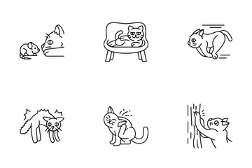 Emoción del gato Paquete de Iconos