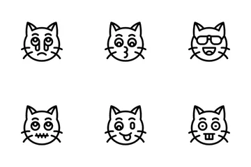 Emociones de gato Paquete de Iconos