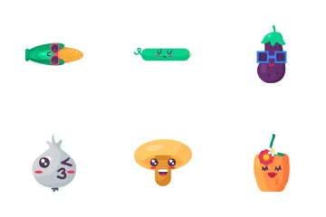Emoji d'aliments biologiques Pack d'Icônes