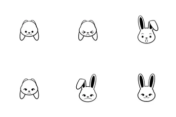 Emoji de coelho Pacote de Ícones