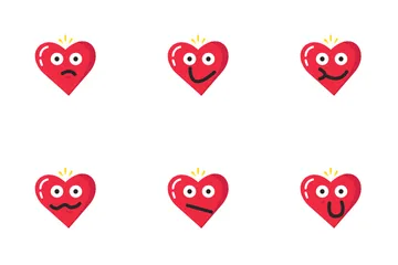 Emoji De Corazón De San Valentín Paquete de Iconos