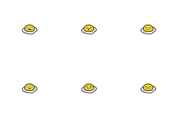 Emoji de huevo frito Paquete de Iconos