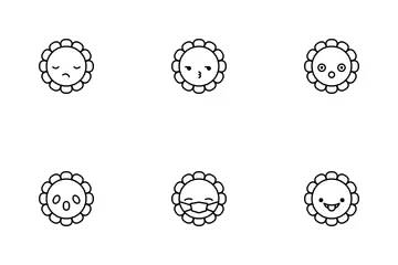 Emoji de margarida Pacote de Ícones