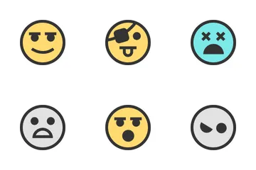 Emoji-Gesicht Symbolpack