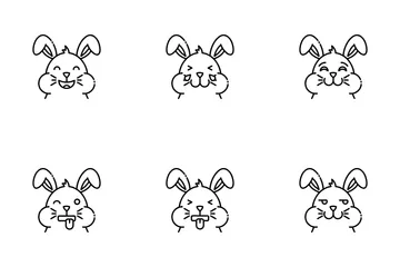 Emoji Lapin Pack d'Icônes